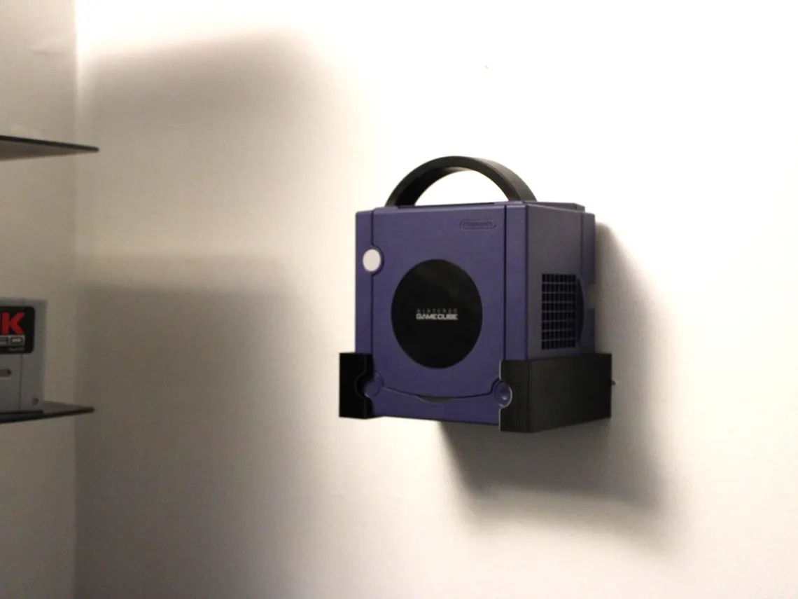 Nintendo Gamecube Wall Mount -- Digital STL File